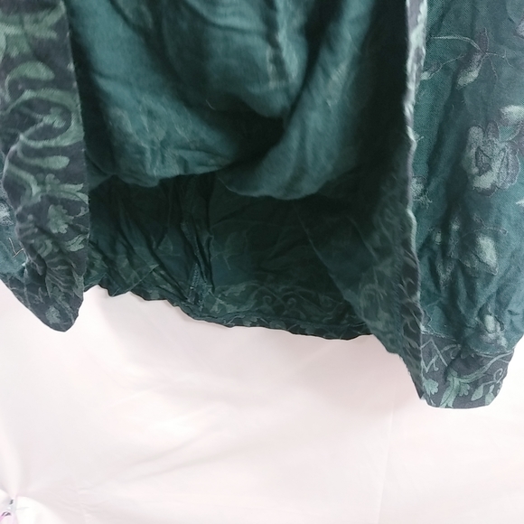McNaughton 14 Forest Green Floral Victorian Tapestry Skirt Plus - Picture 10 of 13